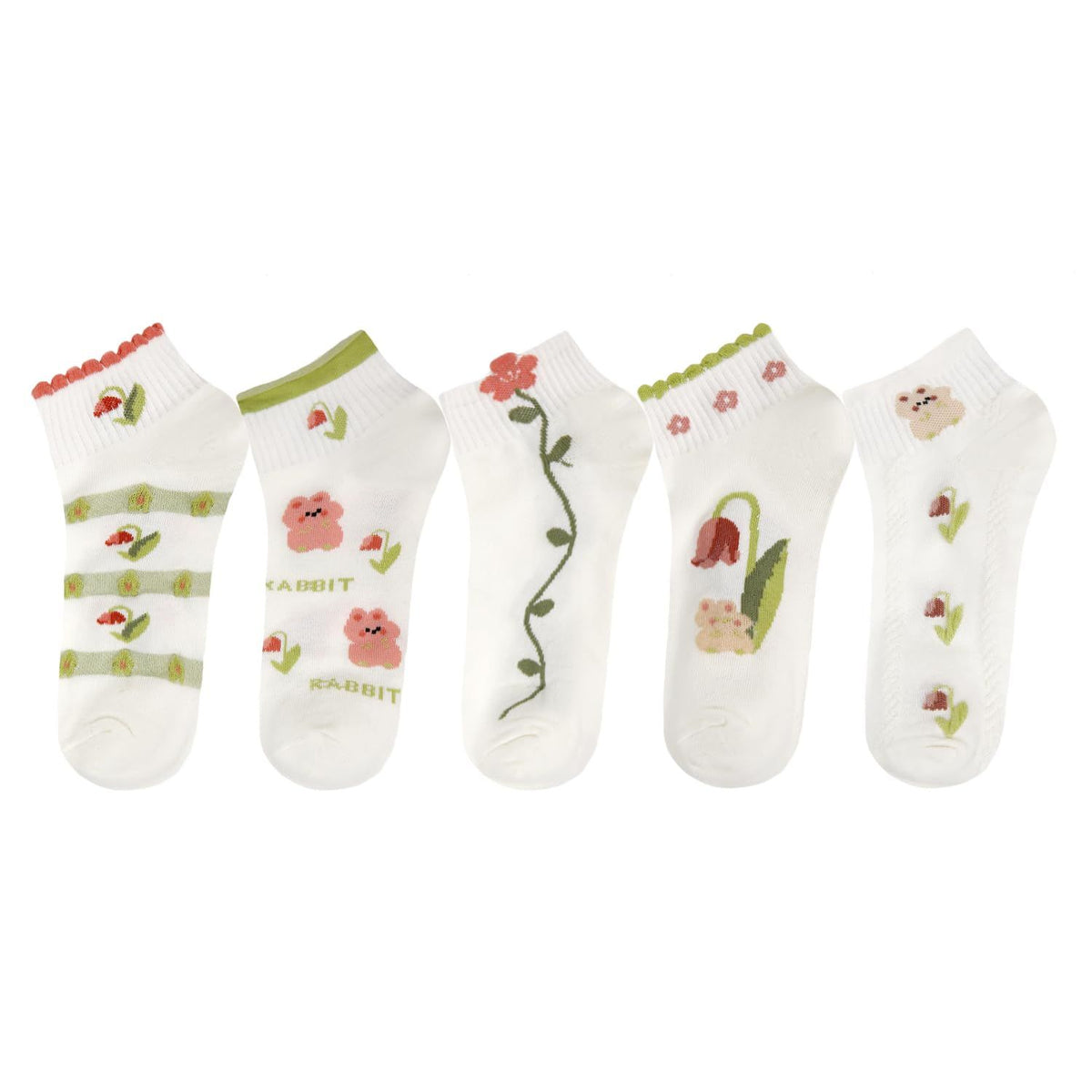 5pcs Women Fun Animal No Show Socks Non Slip Girls Cute Cat Short Socks Novelty Colorful Patterned Low Cut Socks Mom Gifts
