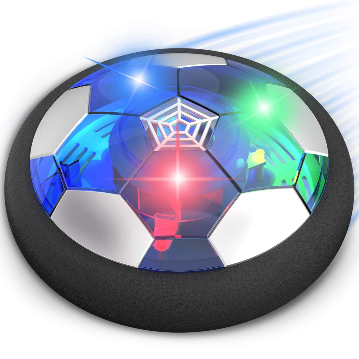 Hover Soccer Ball Boy Toy, Air Power Floating Hover Soccer with LED Light & Soft Foam Bumper, Kids Training Soccer Ball Indoor