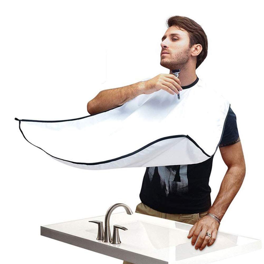 Mens Beard Hair Catcher for Shaving and Trimming, Non-Stick Beard Shave Cape, Grooming Accessories Tools & Gifts for Husband or Dad