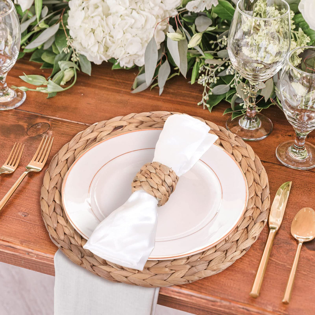 Farmhouse Napkin Rings, Hand-Woven Napkin Rings for Table Decor, Fall Rustic Napkin Rings, Napkin Holder Buckles