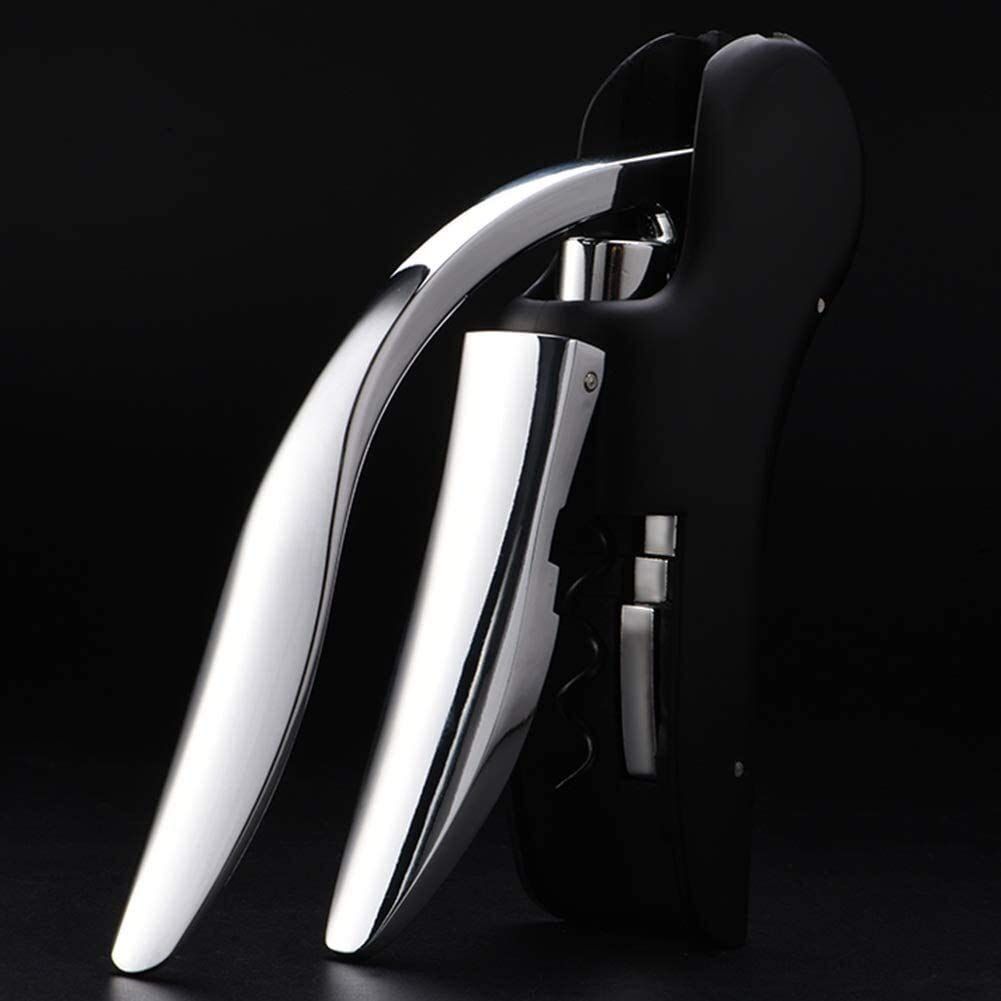 Stainless Steel Wine Opener Compact Vertical Corkscrew Wine Bottle Opener with Foil Cutter Creative multifunctional set