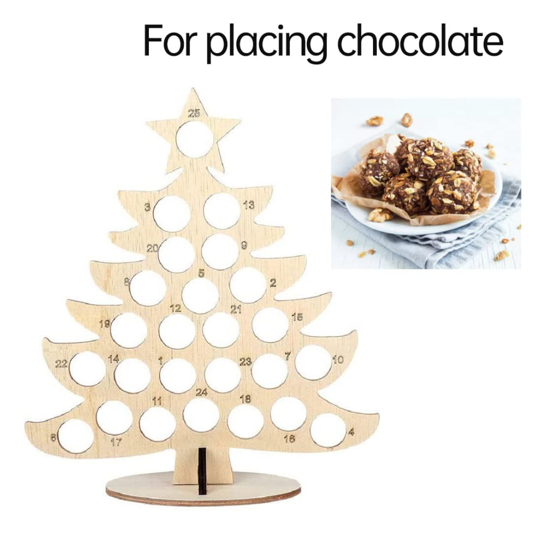 Calendar Christmas Party Chocolate Frame Decoration Wooden Advent Calendar Merry Xmas Decor Ornaments Party Decor Gifts