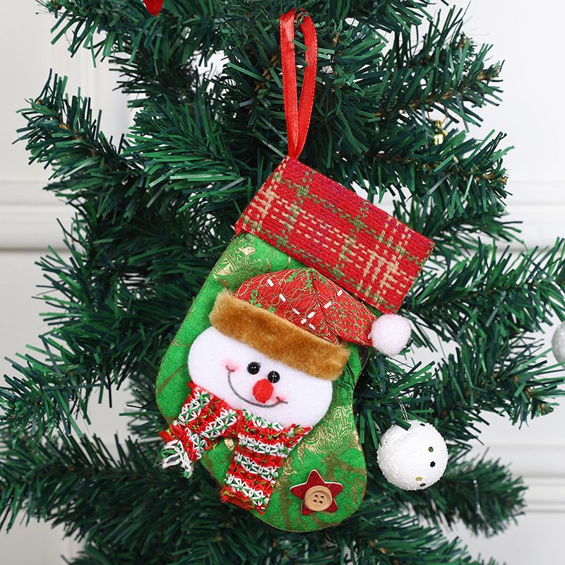 4pc Christmas Stockings Gift Bag Christmas Tree Decoration Supplies,Gold and Red Ornaments for Christmas Tree Toppers Christmas