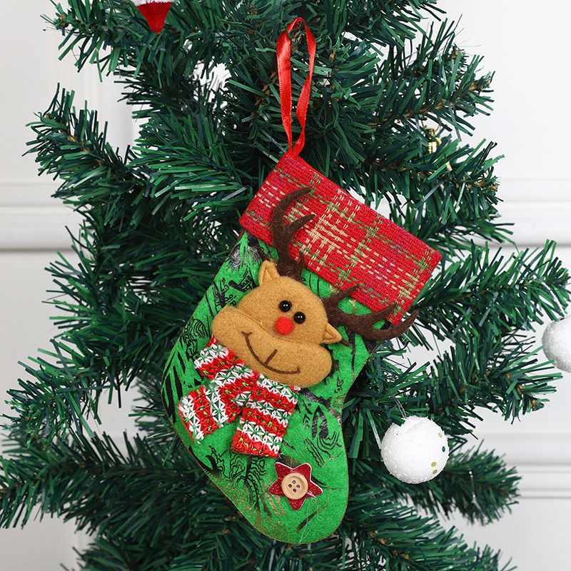 4pc Christmas Stockings Gift Bag Christmas Tree Decoration Supplies,Gold and Red Ornaments for Christmas Tree Toppers Christmas