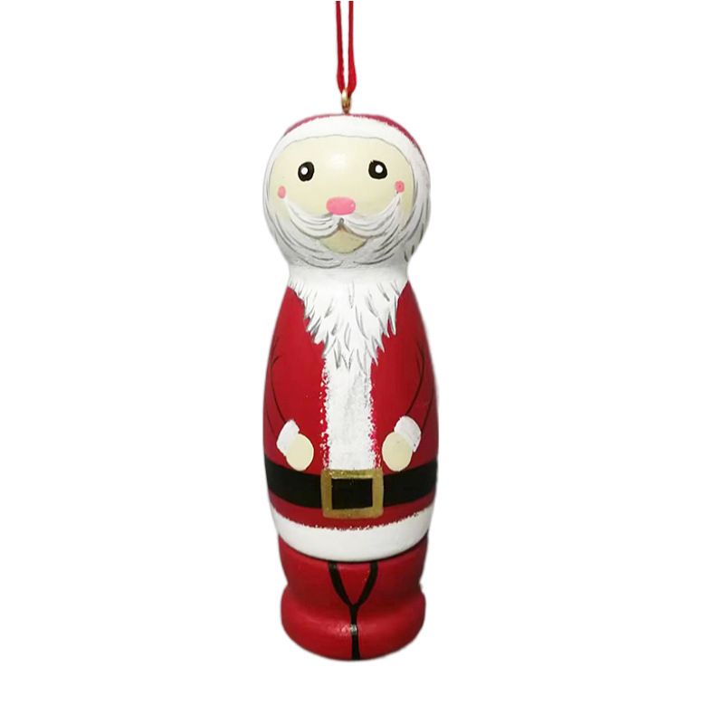 2pc Santa Claus Pendant,Christmas Decorations,Wooden Standing Christmas Granny, Santa Claus Decoration for Tree
