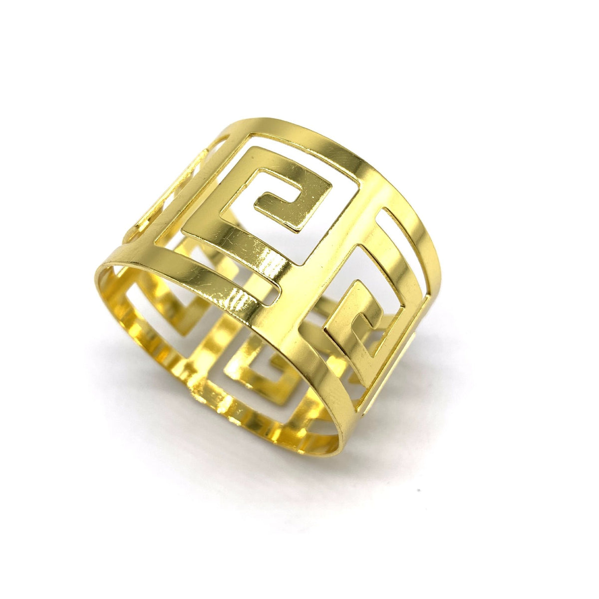 2pc Gold Napkin Rings Hollow Cut Metal Napkin Holder Dining Table Setting Napkin Rings Buckles for Party Banquet Dinner