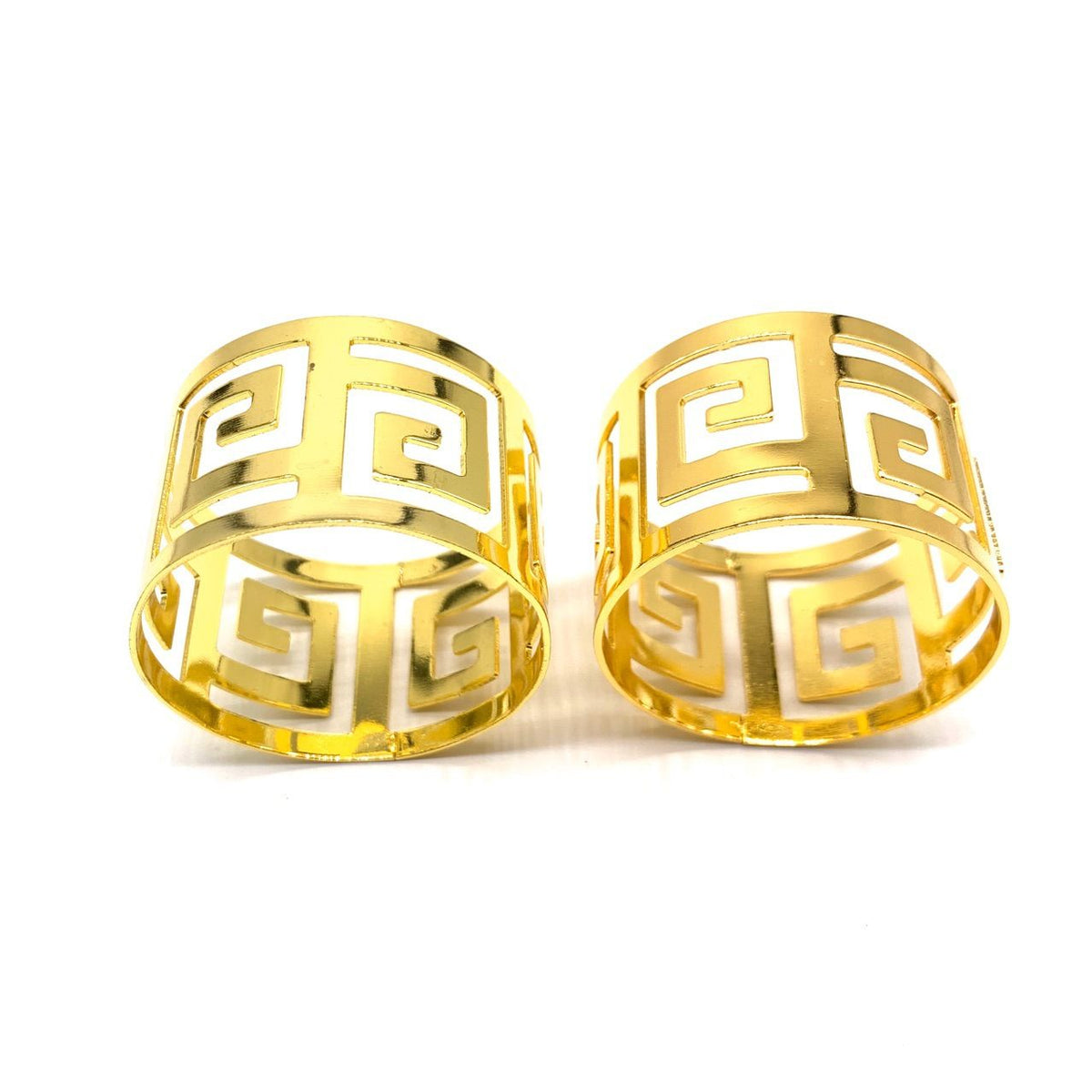 2pc Gold Napkin Rings Hollow Cut Metal Napkin Holder Dining Table Setting Napkin Rings Buckles for Party Banquet Dinner