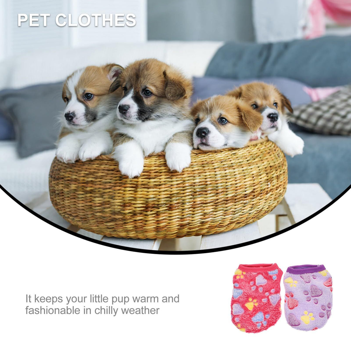 2pcs  Harness Sweater for Small Dog Winter Clothes Soft Bunny Vest Cozy T- Shirt Pet Party Pet Clothes Pet Cosplay Costume Pet