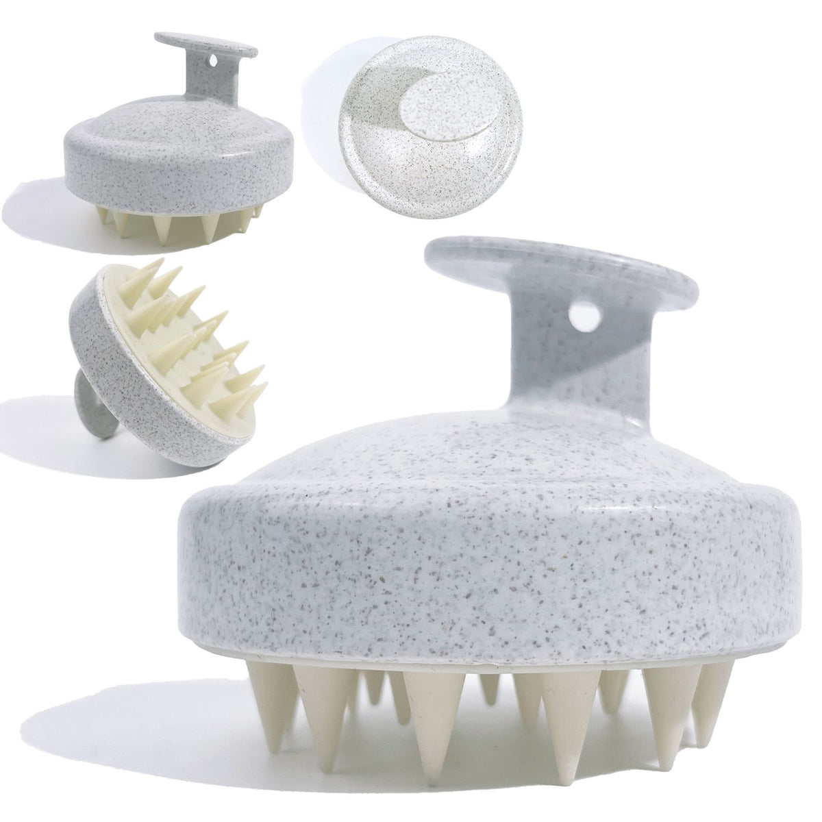 Hair Scalp Massager Shampoo Brush with Soft Silicone Bristles for Scalp Care and Hair Growth, Shower Head Scalp Scrubber (3pcs)