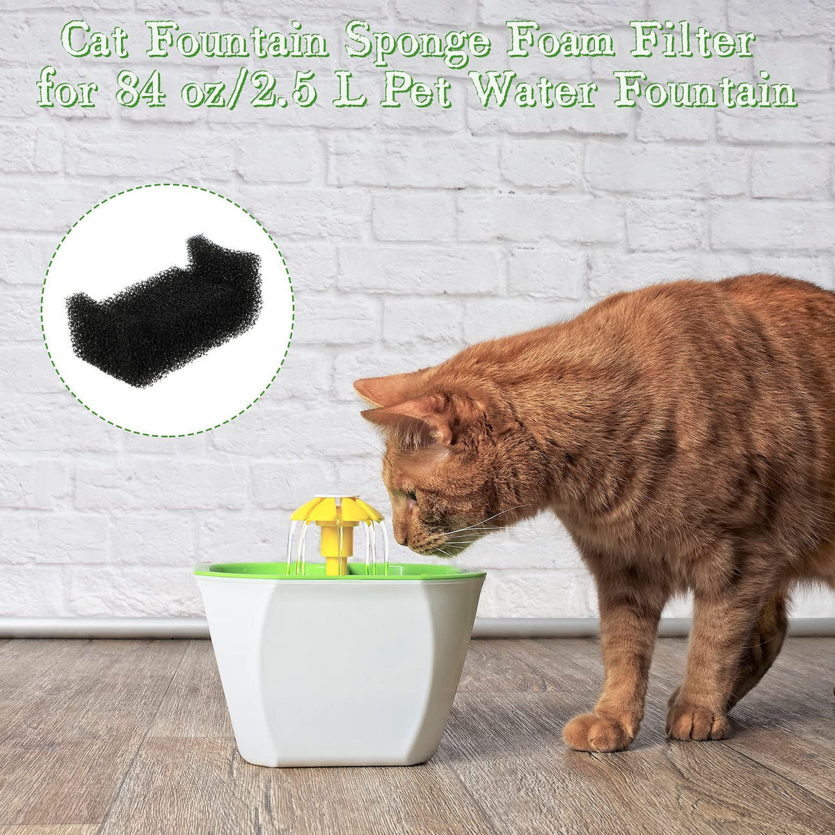 Sponge Filter for Cat Fountain Replacement Pet Fountain Foam Filter Cat Drinking Fountain Sponge Foam Filter for Pet Dog(4 Pieces)