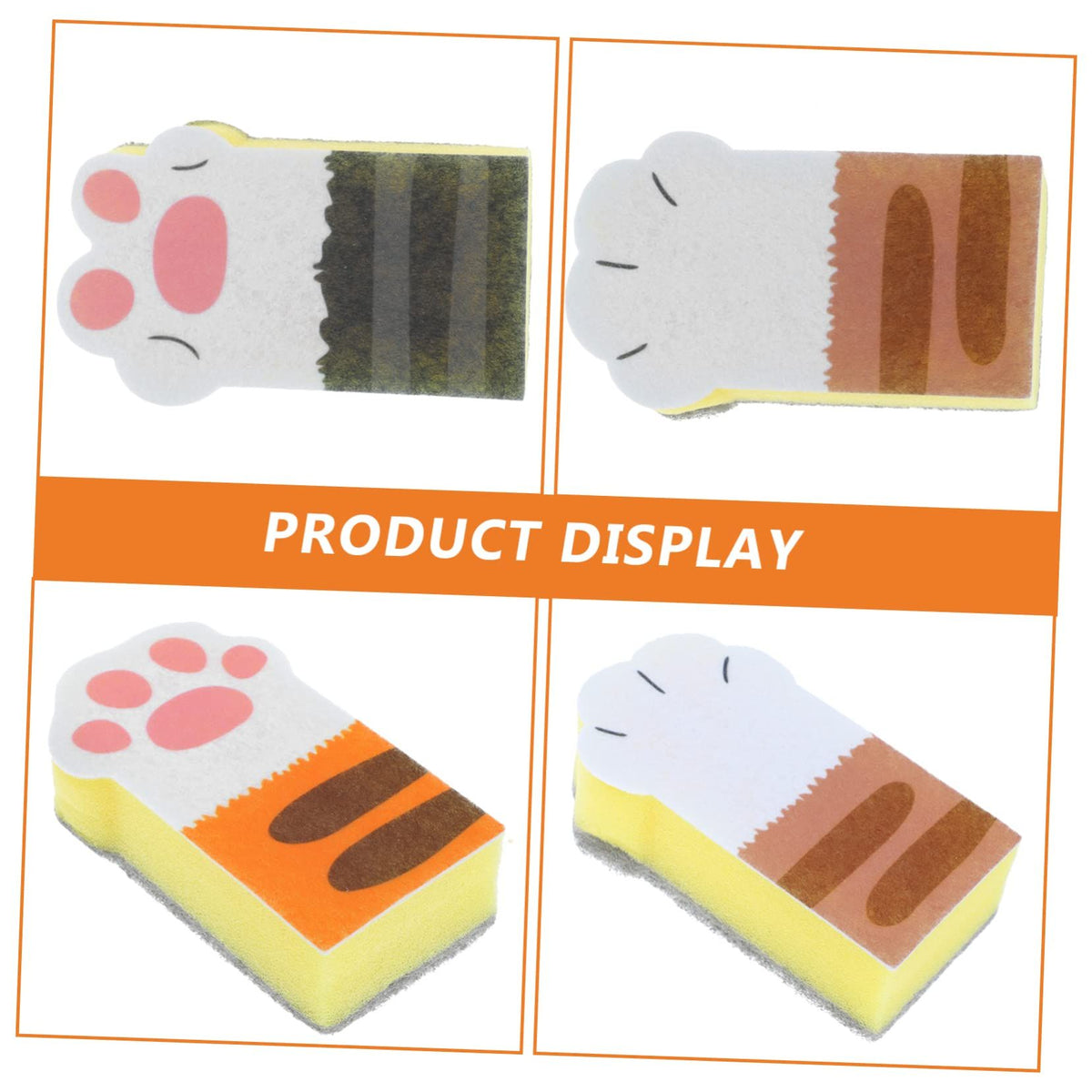 Cat Claw Sponge Wipe Kitchen Cleaning Brush Dust Wipes Microfiber Dish Cleaning Sponge Window Cleaner Home Clean Accessories
