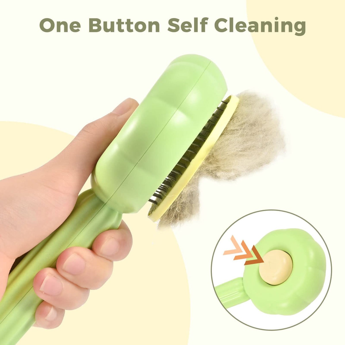 1PC Sunflower Pet Comb, Cat Comb, Pet Brush, Self Cleaning Needle Comb, Hair Remover, Remove Floating Hair, Prevent Tying