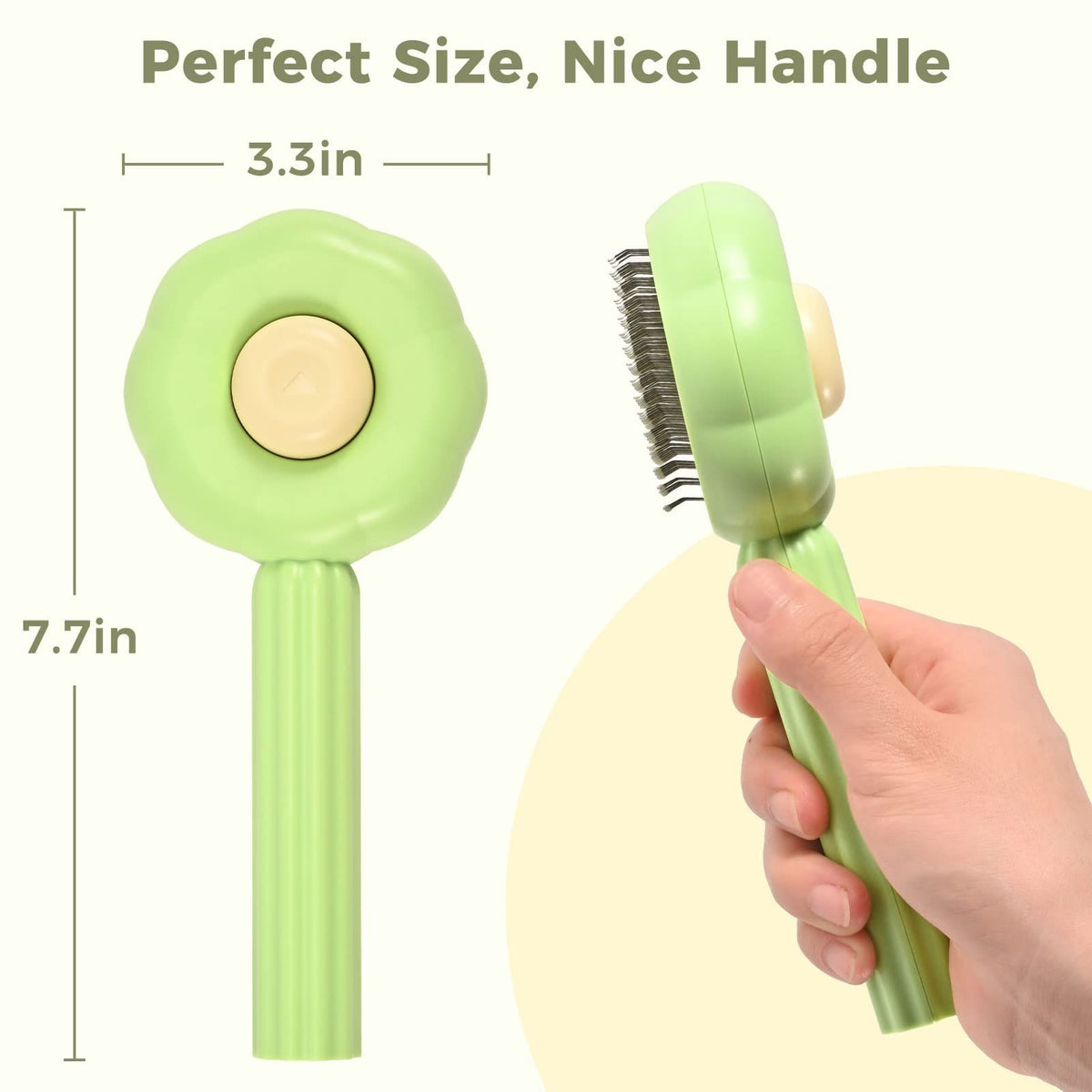 1PC Sunflower Pet Comb, Cat Comb, Pet Brush, Self Cleaning Needle Comb, Hair Remover, Remove Floating Hair, Prevent Tying