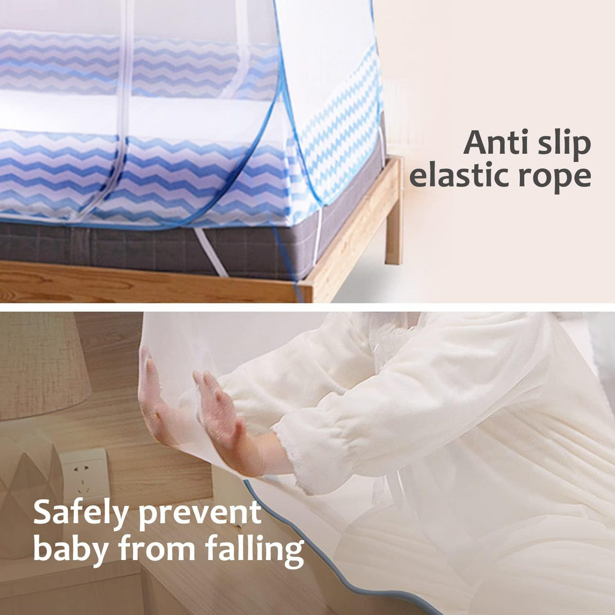 Pop UP Mosquito Net Tent Curtains,win Queen size Folding Design with Net Bottom for Baby Adults Trip Mosquito Netting
