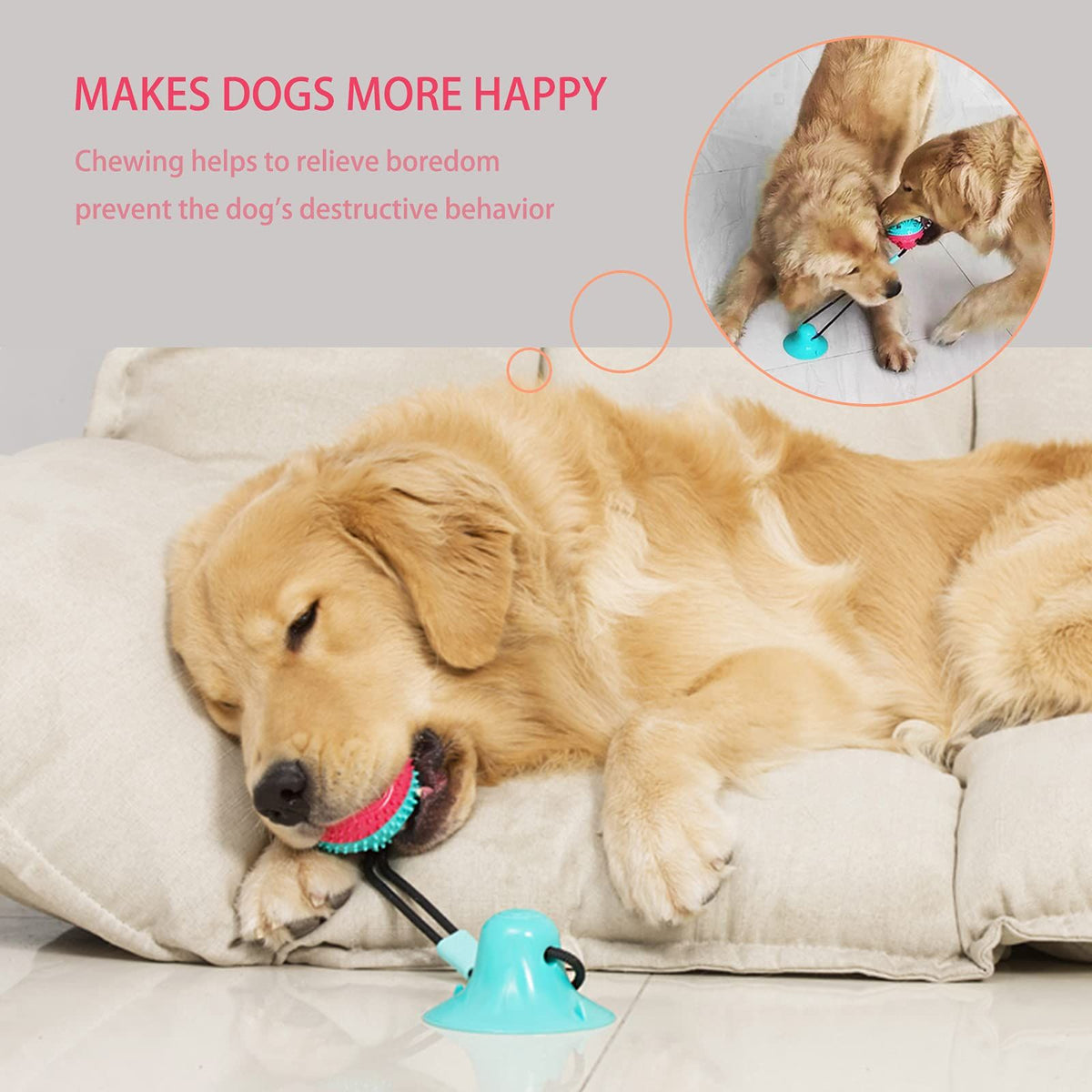 Dog Toys Dog Chew Toys for Aggressive chewers, Puppy Dog Training Treats Toys for Boredom Dog Puzzle Treat Food Dispensing