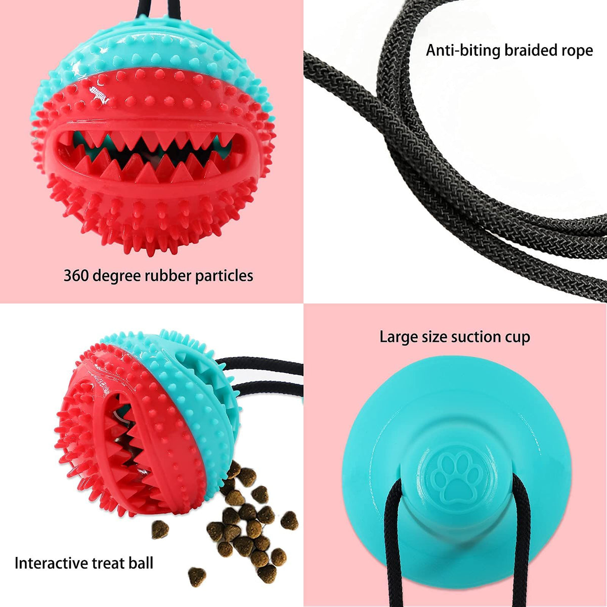 Dog Toys Dog Chew Toys for Aggressive chewers, Puppy Dog Training Treats Toys for Boredom Dog Puzzle Treat Food Dispensing