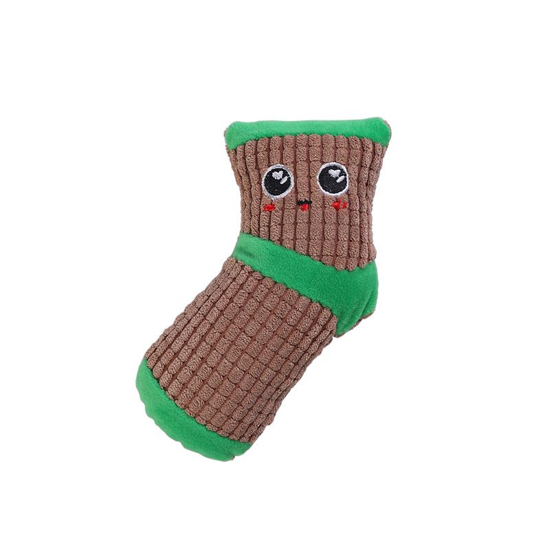 Squeaky Toys Plush Chew Toys for Dogs Animal Stuffed Toys for Dogs Cotton Animals Dog Toys Sock Shape Design Toy