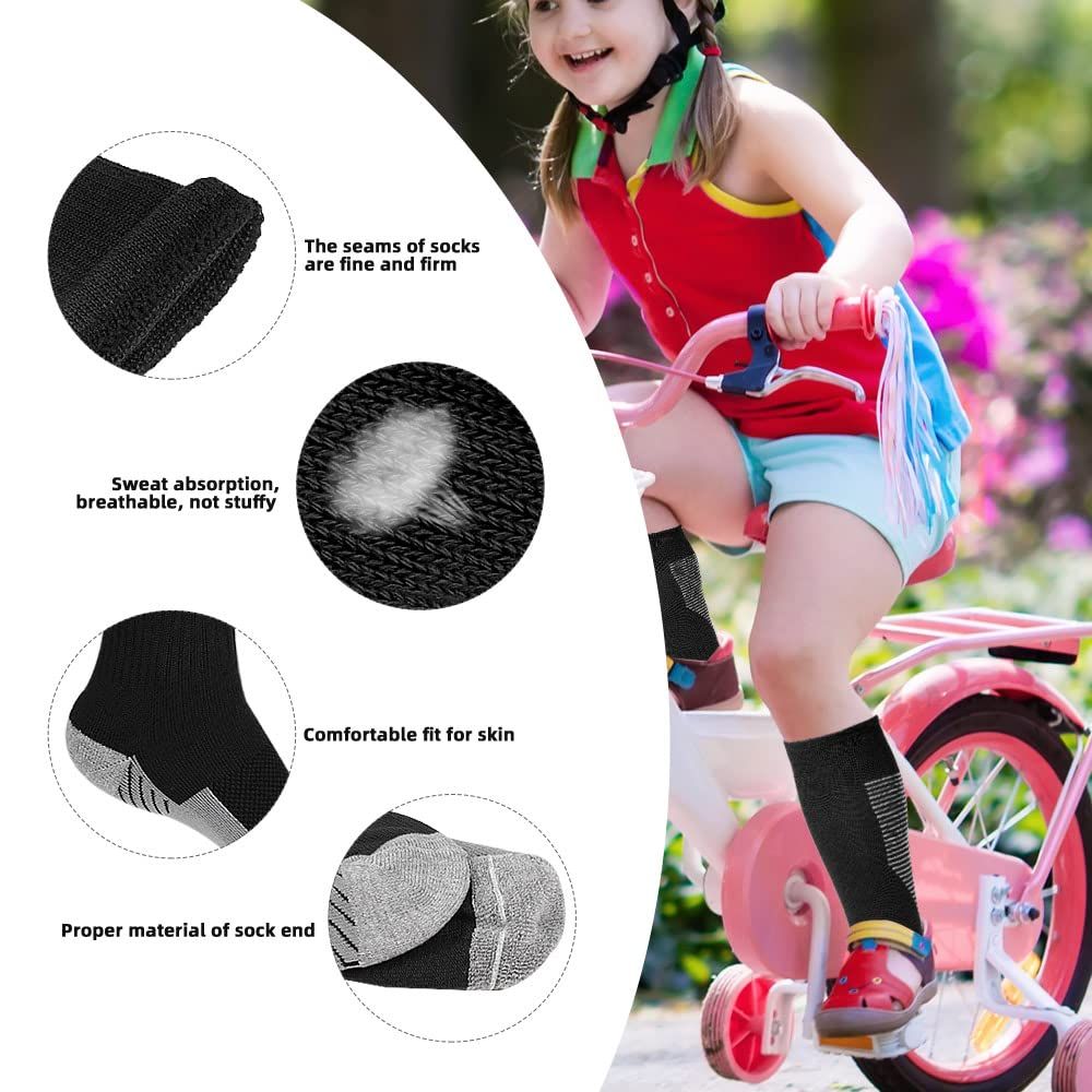 Kids Athletic Soccer Socks, Kids athletic socks made premium material Cotton Knee High Socks for Youth Boys Girls for Shoe