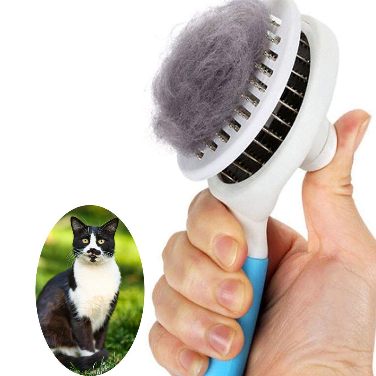 Cat Brush, Self Cleaning Brushes for Shedding and Grooming Removes Loose Undercoat,Mats Hair Grooming Brush for Cat