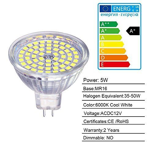 LED MR11 Light Bulbs 3W, 12V 20W Halogen Replacement, GU4 Bi-Pin Base, Daylight White 6000K ，Christmas Tree Fiber Optics