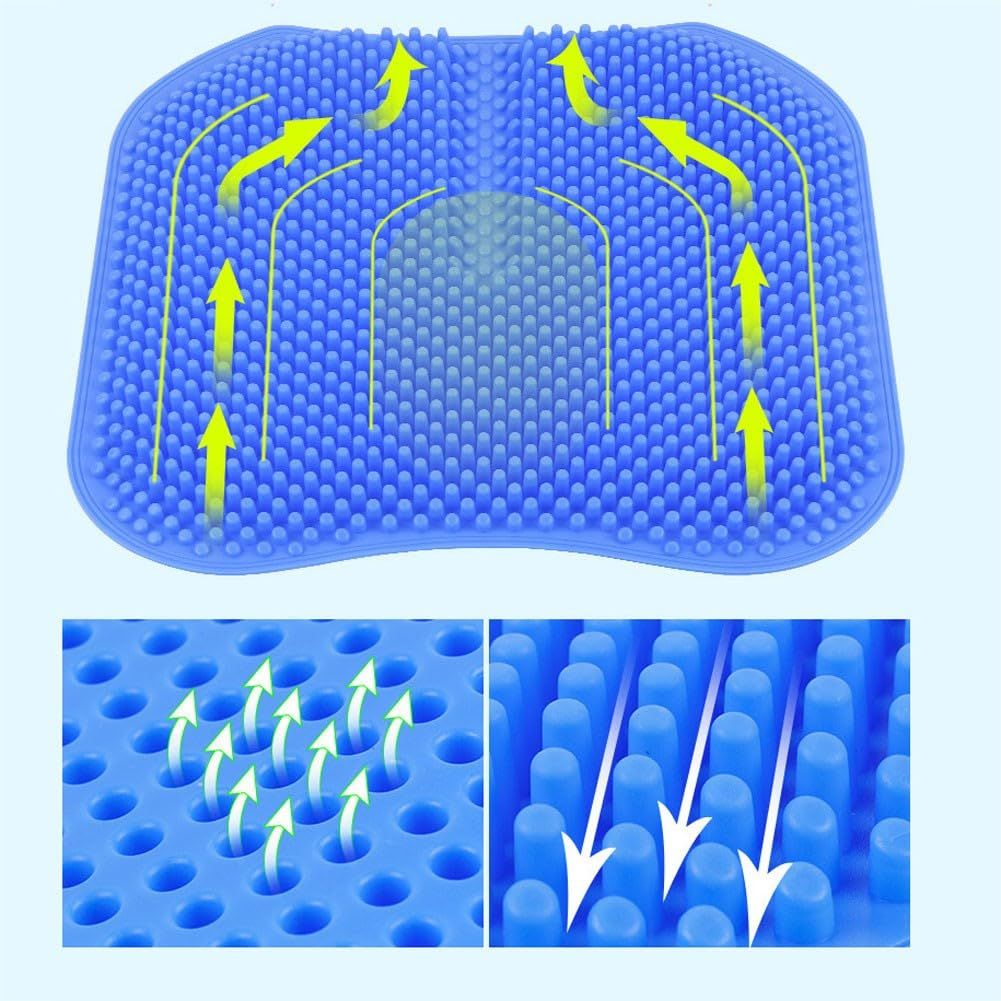 Driver seat Cushion Car Breathable Silicone Cushion for Car and Truck Seat Office Chair Wheelchair - for Sciatica Tailbone
