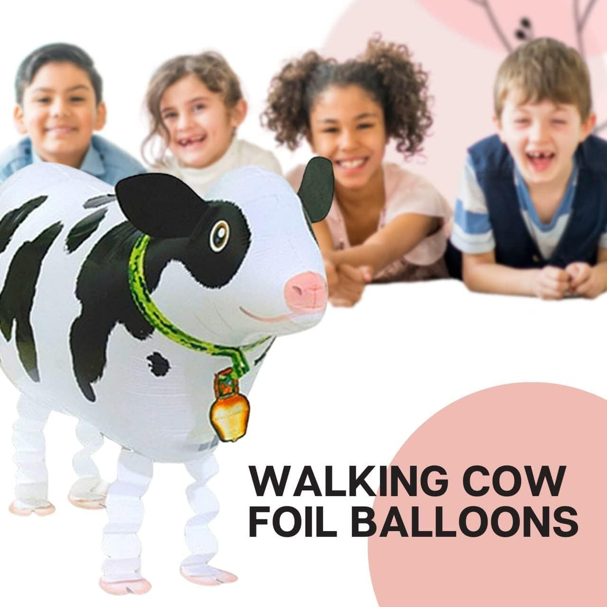 3PCS Cow Balloons Cow Party Favors Mylar Cow Balloon Birthday Decorations Cow Walking Balloons Farm Party Balloons Black