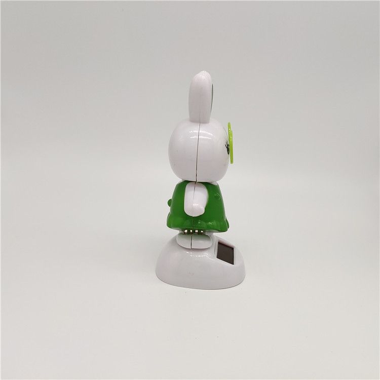 Cute Solar Power Dancing Toys, 2pcs Solar Powered Dancing Figures, Rabbit Doll Bobble Head Toy, Bunny Car Dashboard