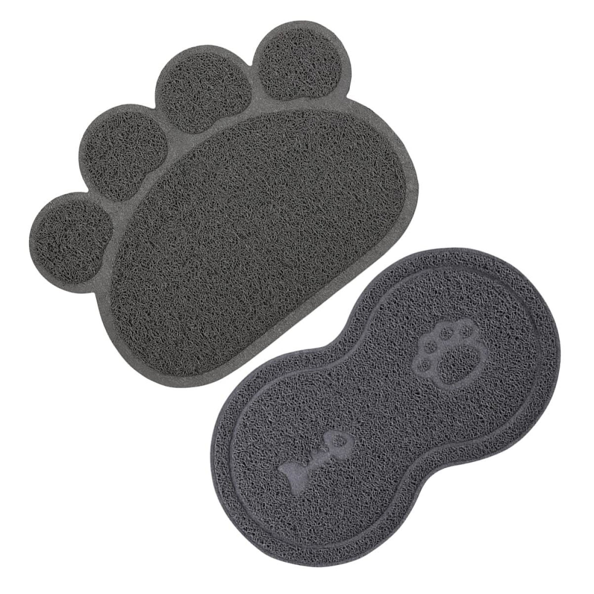 2Pcs Cute Cat Dog Food Bowl Mat Pet Feeding Mat Pet Mat Paw Shape Pet Mat Dog Bowl Mat Shaped Small Cat Litter Box Debris