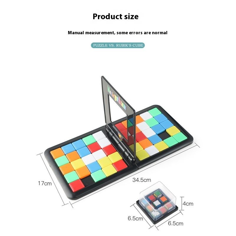 Block Game Shape Matching Intelligence Board Game for Family Game Nights Spin Rubiks Race Pack Travel Sized Game