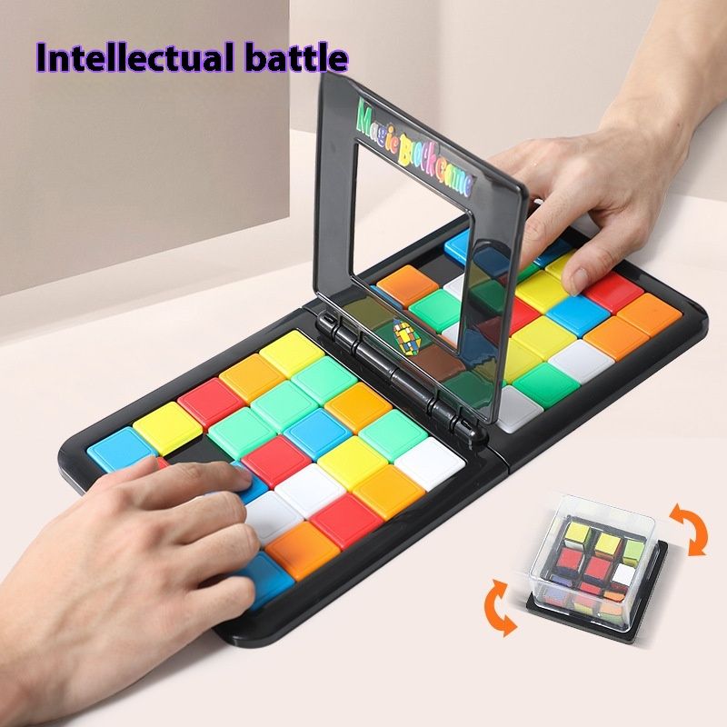 Block Game Shape Matching Intelligence Board Game for Family Game Nights Spin Rubiks Race Pack Travel Sized Game