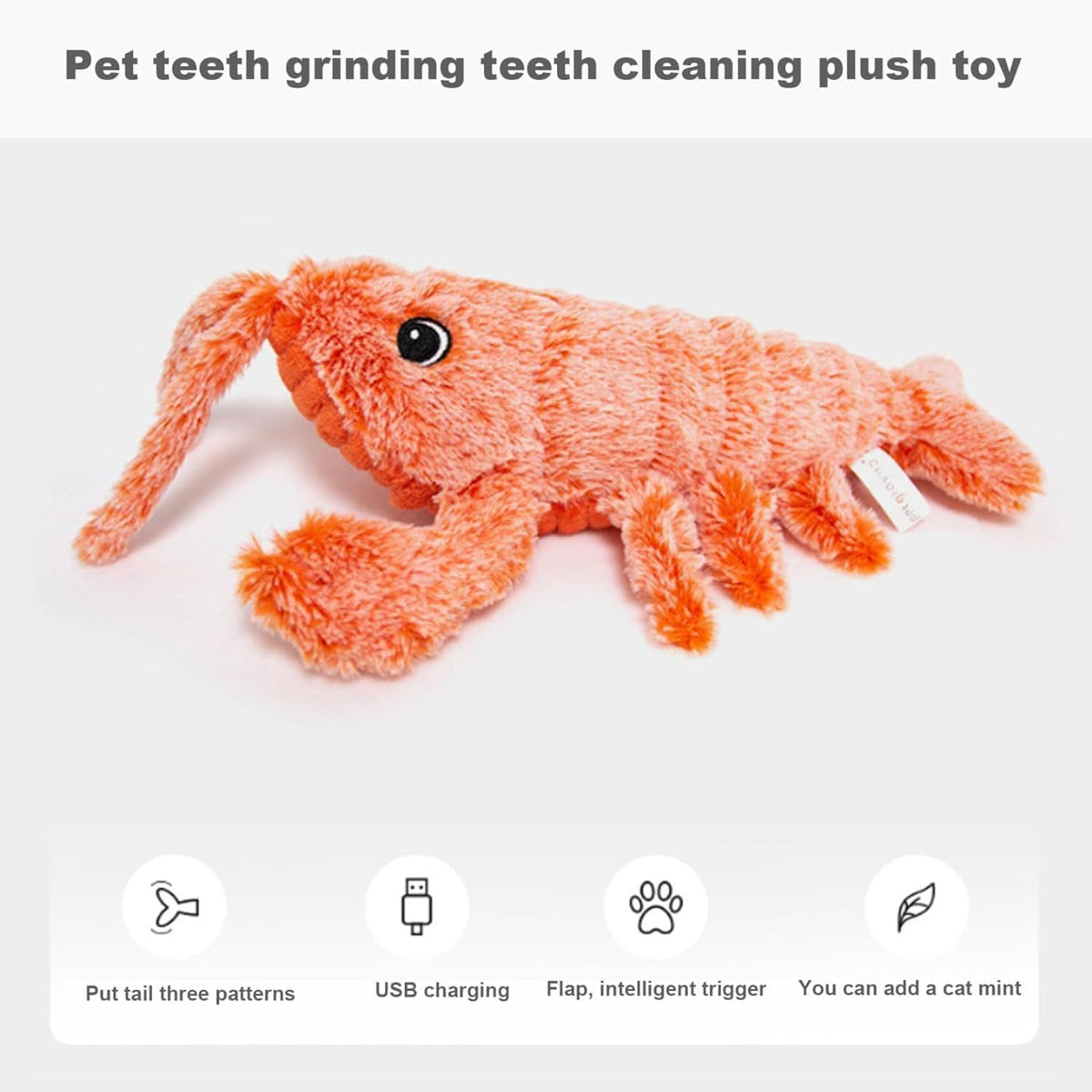 Interactive Dog Toy Lobster, Wiggly Lobster Dog Toy, Wiggly Lobster Interactive Dog Toy, Furry Fellow Dog Toy Lobster