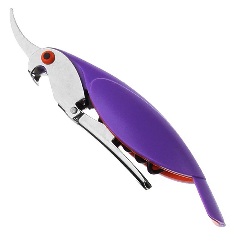 Parrot Shape Waiters Corkscrew Wine Opener Bottle Opener True Corkatoo Multicolored Metal Corkscrew-2pcs