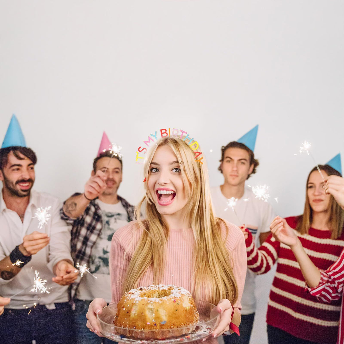 'It's My Birthday' Alloy Headband, One, Multicolor Happy Birthday Crown Rainbow It's My Birthday Alloy Headband Birthday Headpiece