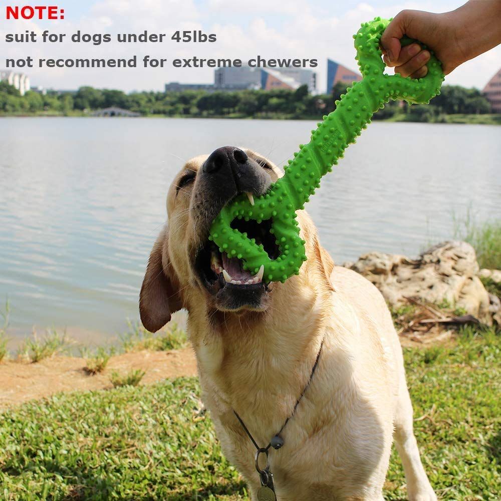 Durable Dog Chew Toys 12.4 Inch Bone Shape Extra Large Dog Toys with Convex Design Strong Tug Toy for