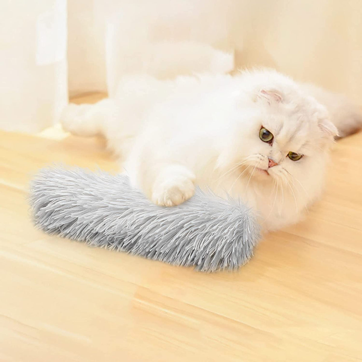 3PCS  Soft and Resistant Pillows Toy - Interactive Cat Kicker Toy with Catmint and Crinkle Plush Cat Chew  Clean Toy for Small Cats