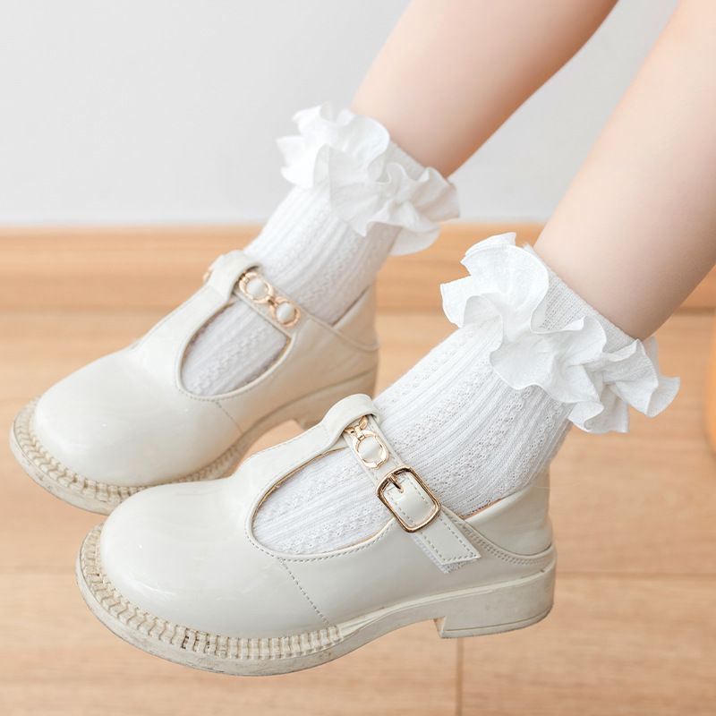 1Pairs Lace Cotton Socks Girls Lace Socks Girls Ruffle Socks Ruffle Socks for Toddler Girls Short Socks