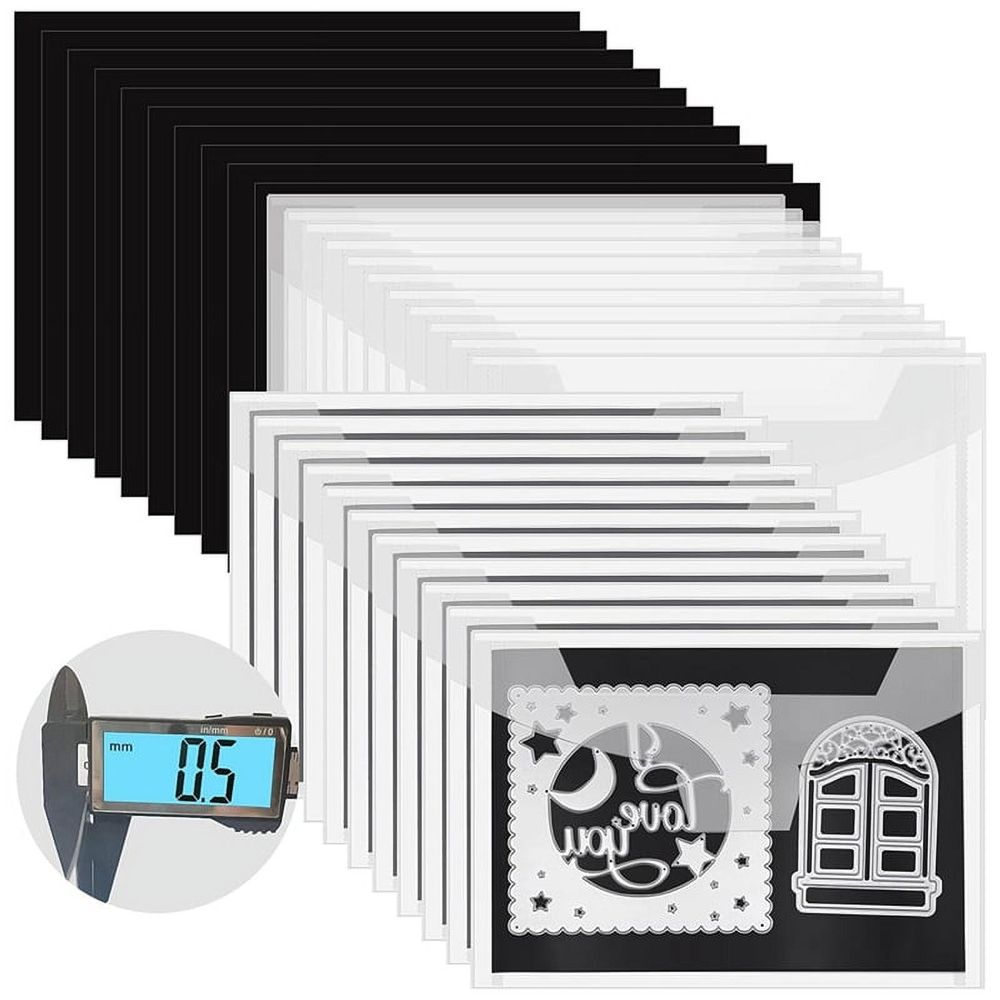 40 Pcs Die Storage Pockets and Magnet, 0.5mm Thickness Magnetic Sheets for Storage, Craft Envelopes