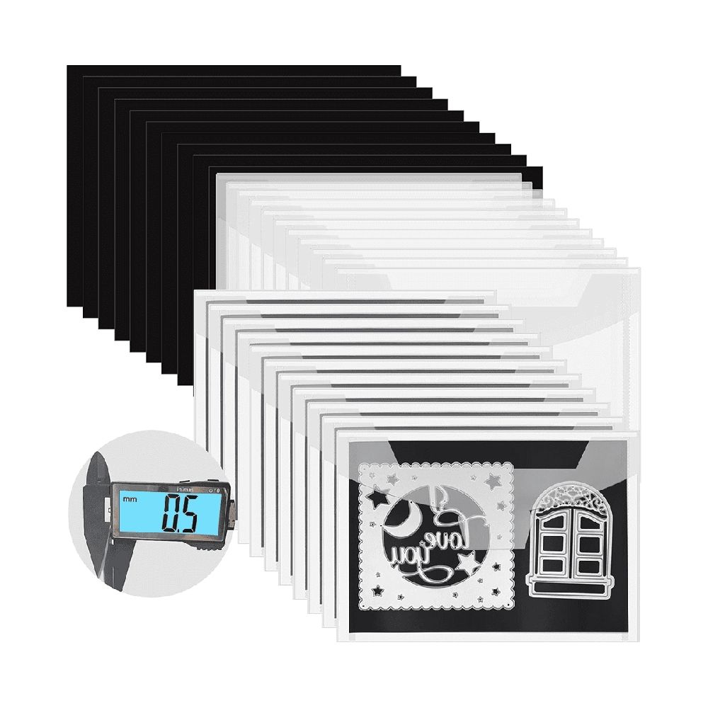40 Pcs Die Storage Pockets and Magnet, 0.5mm Thickness Magnetic Sheets for Storage, Craft Envelopes