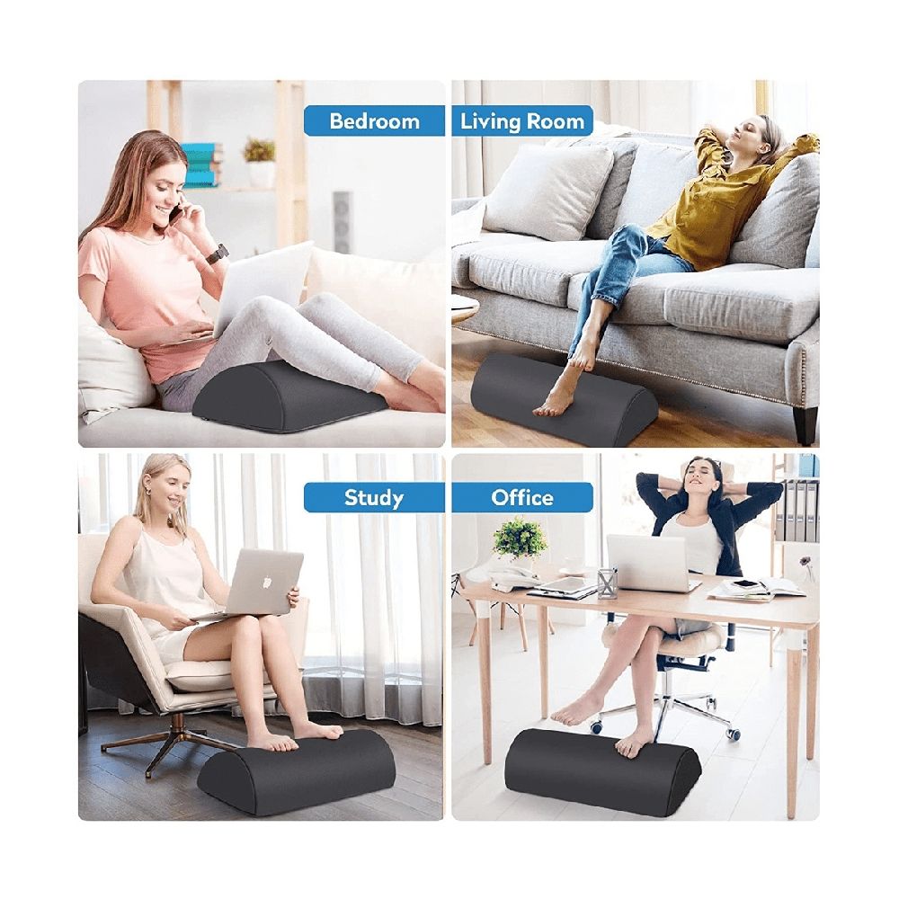 Foot Rest for Under Desk At Work-Ergonomic Design Foot Stool for Fatigue& with Memory Foam,Non Bead
