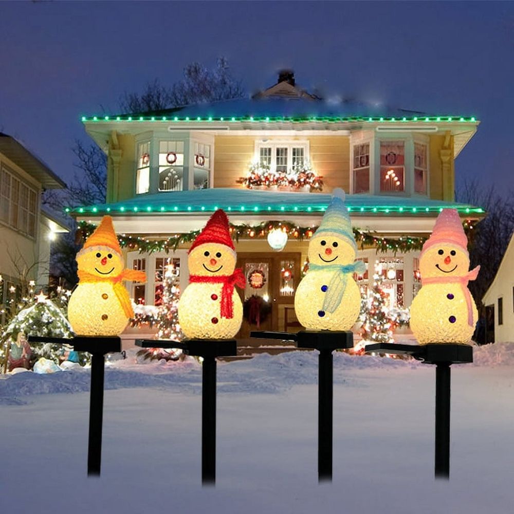 Christmas Decorations Solar Lights Outdoor Garden Decor -Christmas Ornaments Solar Powered Garden Decor F