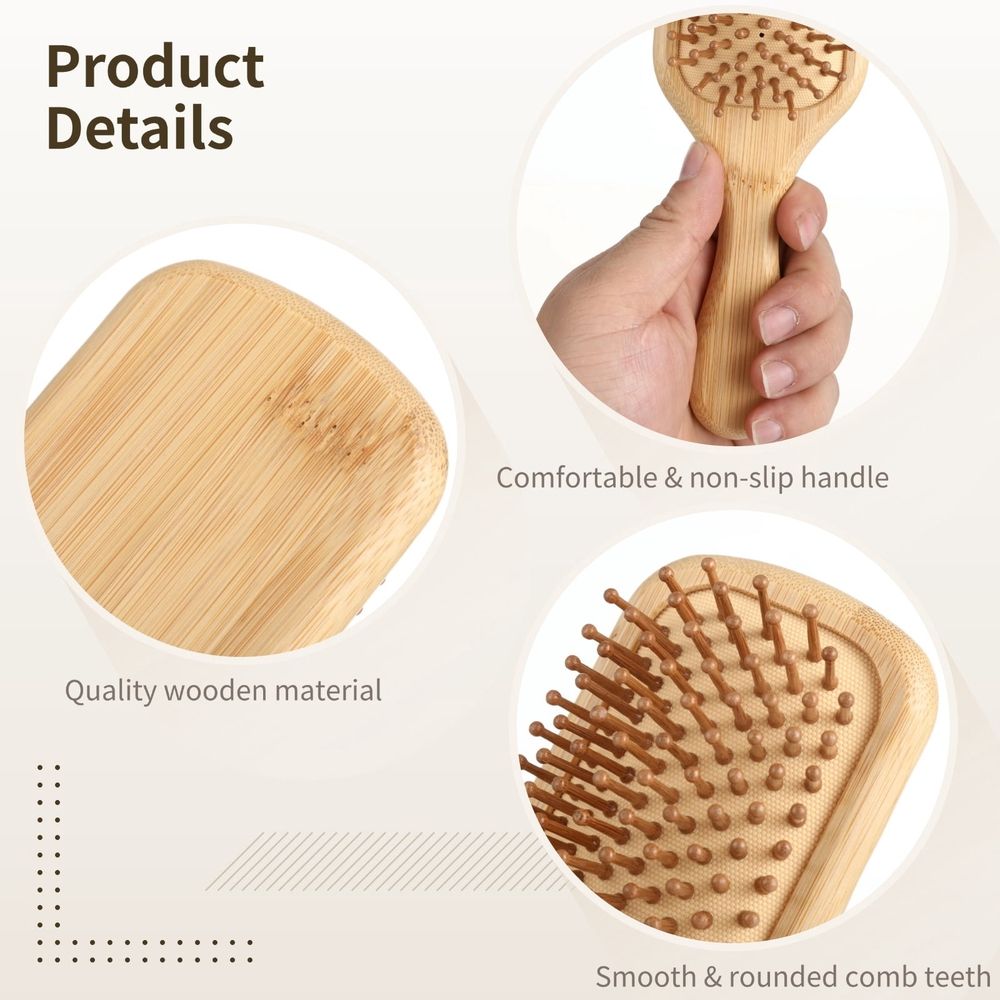 8PCS DIY Wooden Hairbrush Painting Kits, Hand-Painted Hair Brush with Paints, Brushes & Palette, Massage Styling Comb Set, Creative Craft Supplies for Artistic Activity & Festive Party