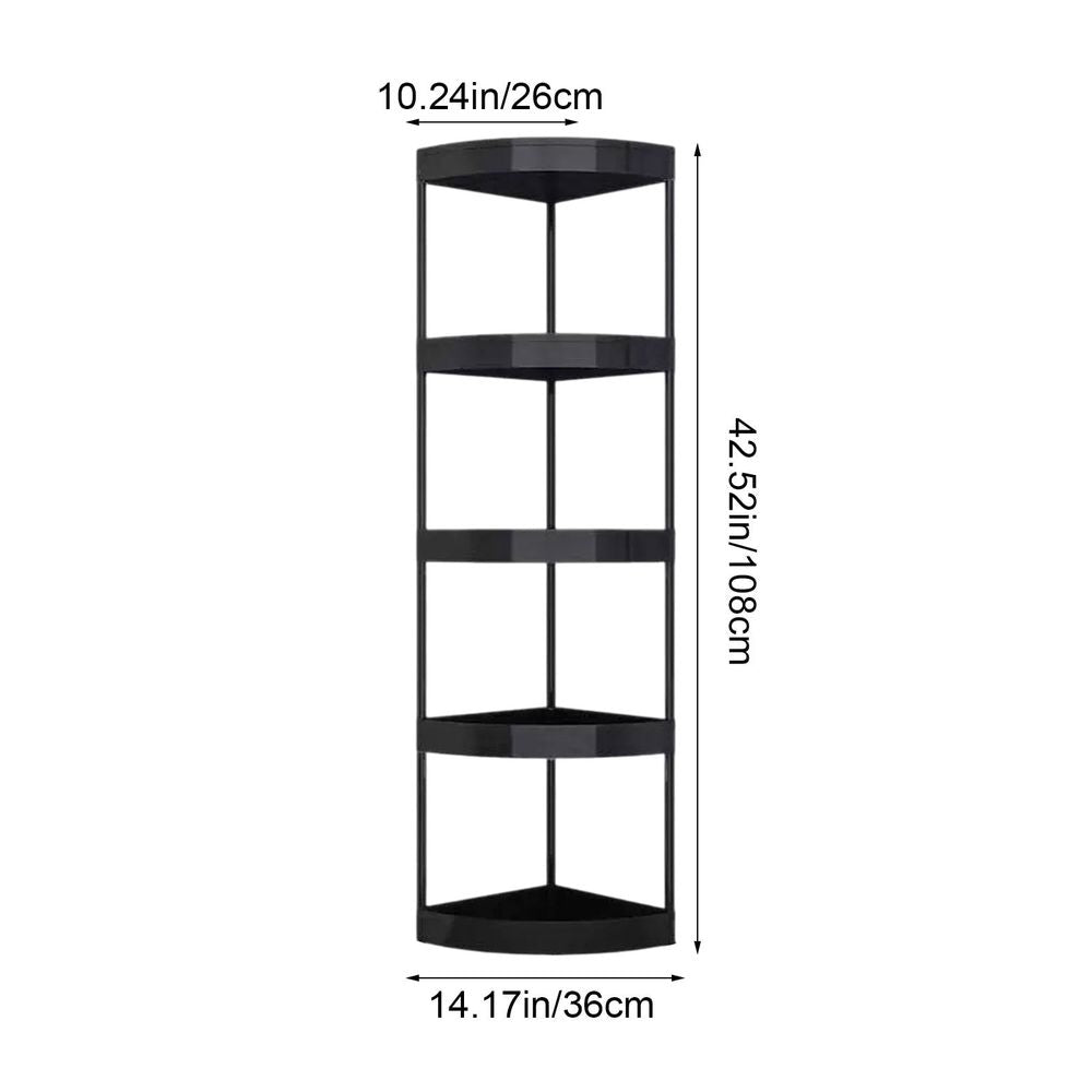5 Tier Floor Standing Shower Caddy Corner, Bathroom Shelves Stand Rack, Shower Organizer, Plastic Shower Rack Stands For Inside Bathroom, Bathtub, Shower