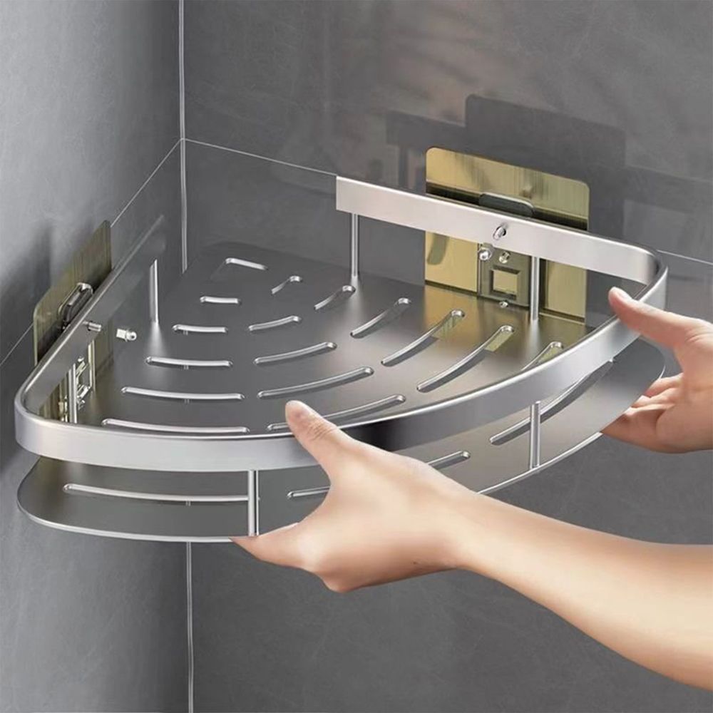 Corner Shower Caddy, Adhesive Shower Corner Organizer Shelves, Multifunctional Bathroom Shower Storage Rack For Bathroom Kitchen