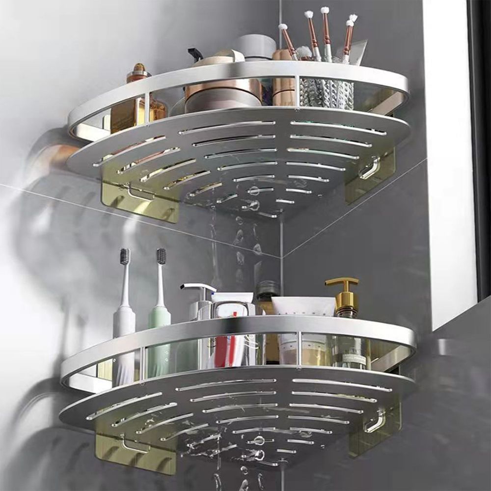 Corner Shower Caddy, Adhesive Shower Corner Organizer Shelves, Multifunctional Bathroom Shower Storage Rack For Bathroom Kitchen