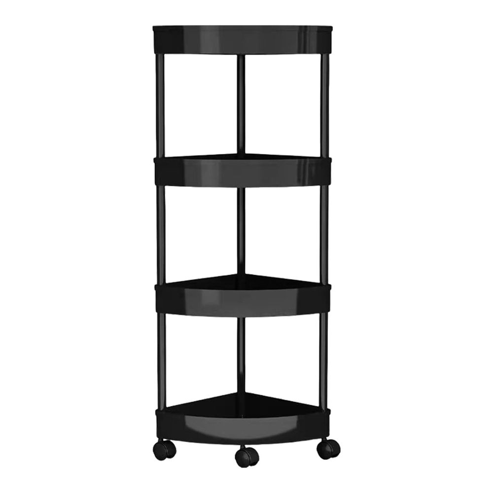 4-Tier Rolling Utility Cart, Movable Storage Organizer With Wheels, Multi-Functional Storage Trolley For Office, Living Room, Kitchen