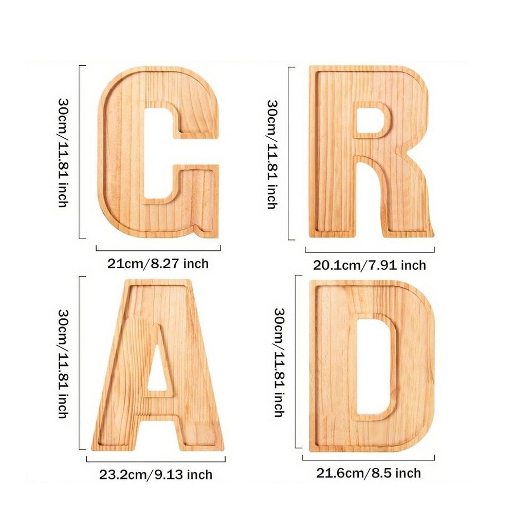Fillable Charcuterie Tray, Wood Charcuterie Board Box, for Fruit Cheese Platter Vegetable Food Dish Plates Graduation Ceremony Party Decor