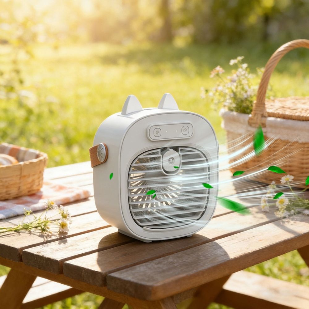 Small Home Fan, High Wind Power Desk Fan, Humidification Function, Quiet Cooling Wind, A