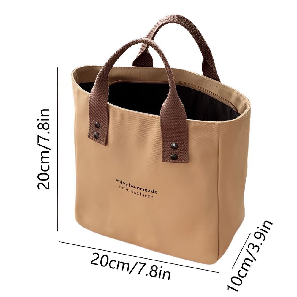 Canvas Tote Bag for Women Small Tote Bag, Large Capacity Handbag Lunchbox Bag Travel Bag Small Canvas Tote Bag (Brown)