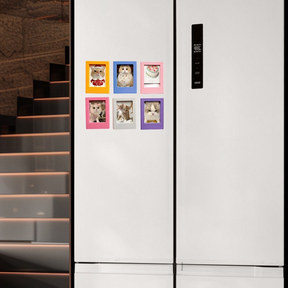 Mini Frames 10 Pack, Magnetic Frames, 2x3 Picture Frame, Small Picture Frames 2x3, Magnet Frames for Refrigerator, Multicolor