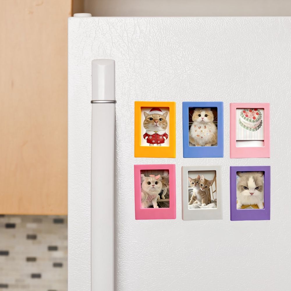 Mini Frames 10 Pack, Magnetic Frames, 2x3 Picture Frame, Small Picture Frames 2x3, Magnet Frames for Refrigerator, Multicolor
